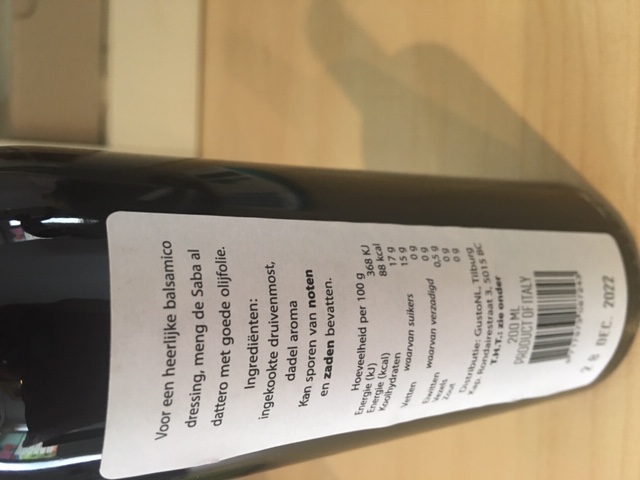 Dadelazijn ingredienten